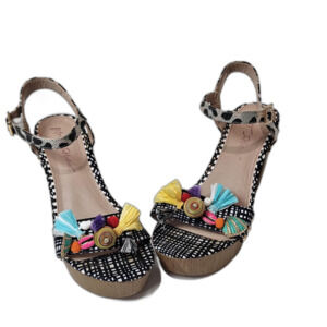 Betsey Johnson Embellished Platform Heels Size 8.5